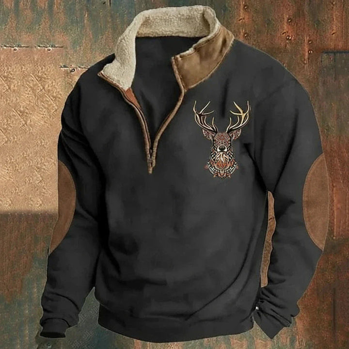 Nohan - Elegant Deer Print Sweatshirt