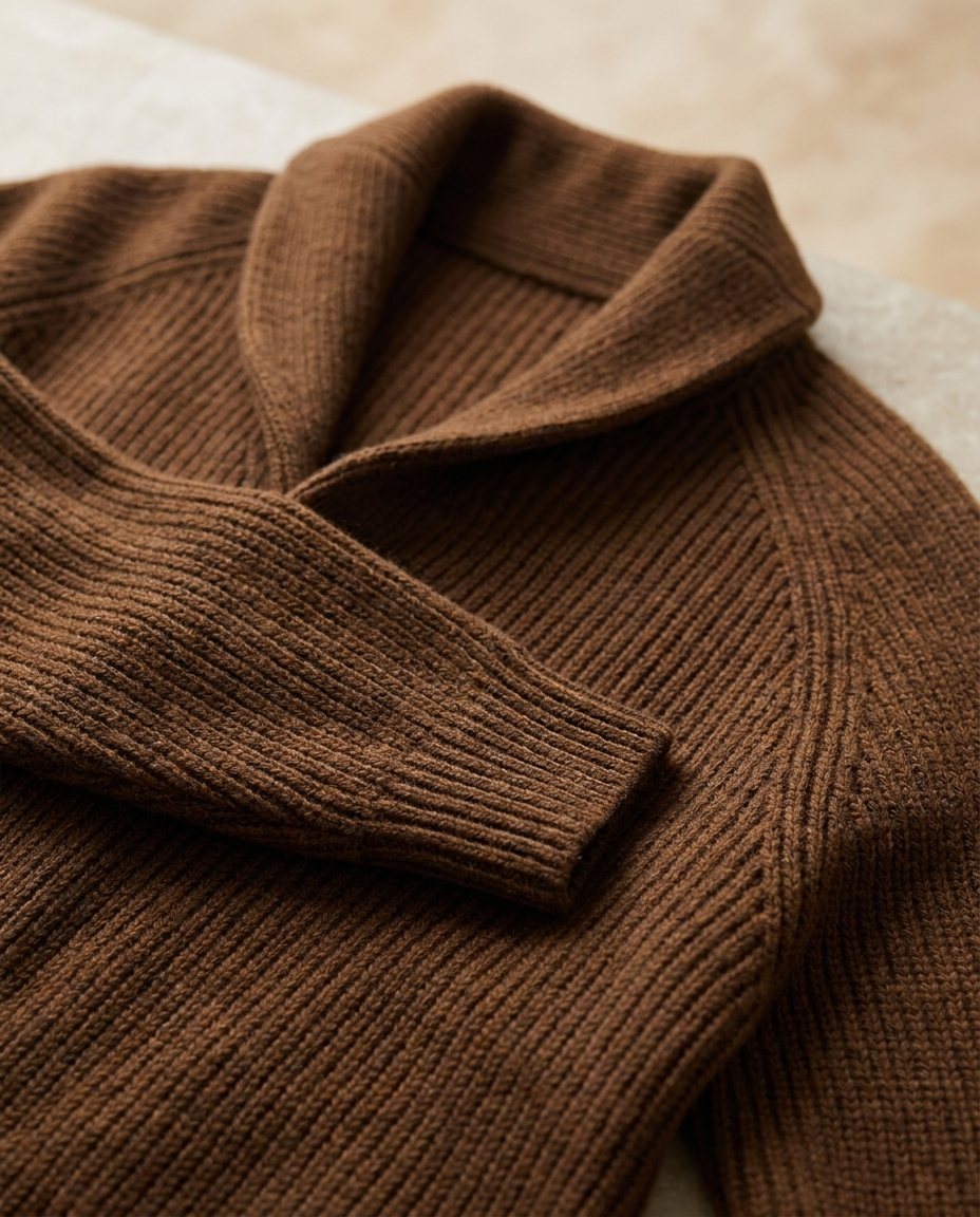 Jirri - Shawl Collar Button-Up Knit Cardigan