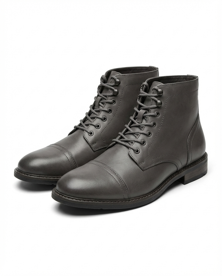 Andersan - Lace Up Leather Boots