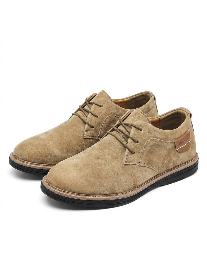 Erling - Suede Lace-Up Shoes With Contrast Stitching