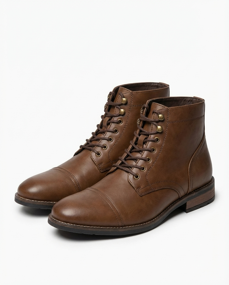 Andersan - Lace Up Leather Boots