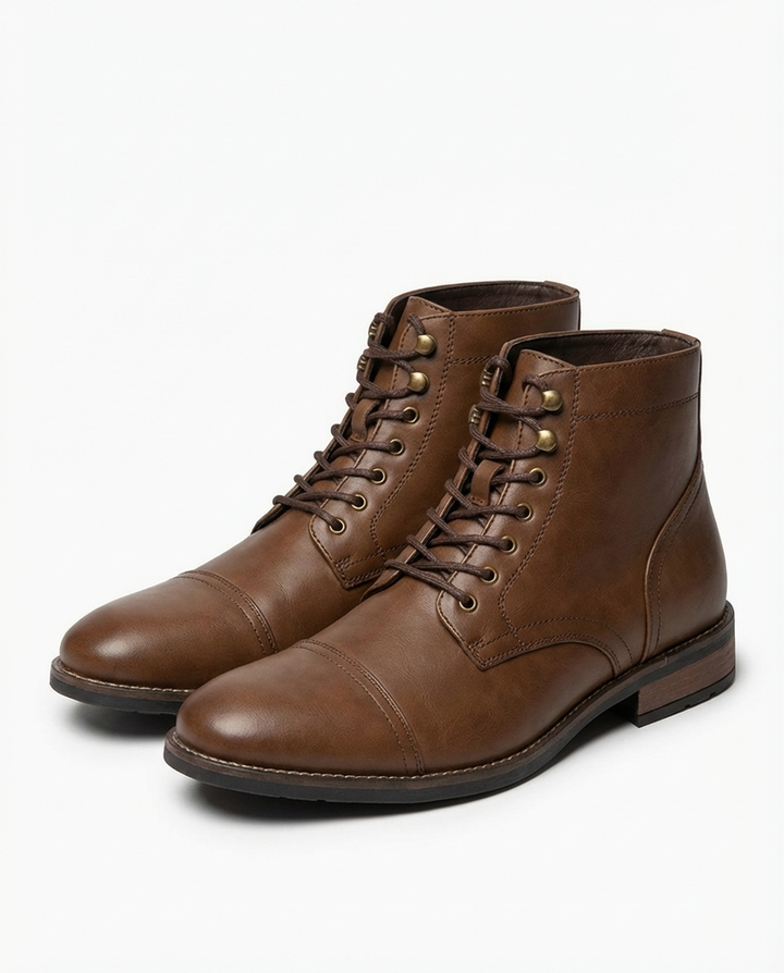 Andersan - Lace Up Leather Boots
