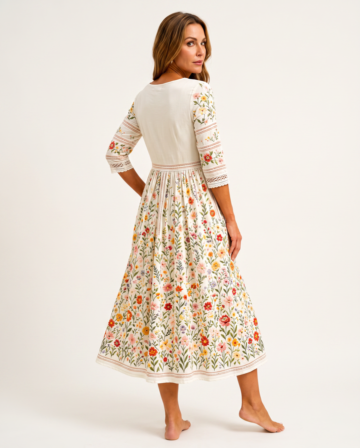 Lejina - Flower Meadow Charm Midi Dress