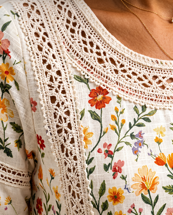 Lejina - Flower Meadow Charm Midi Dress