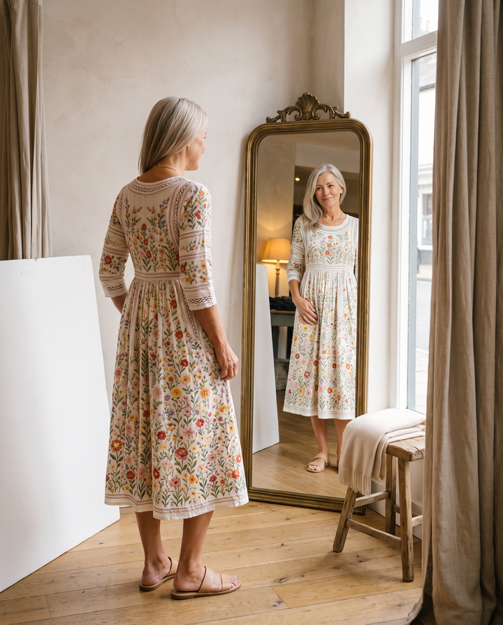 Lejina - Flower Meadow Charm Midi Dress